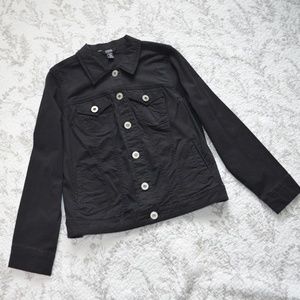 Intro Black Button Up Cotton Jacket - PM